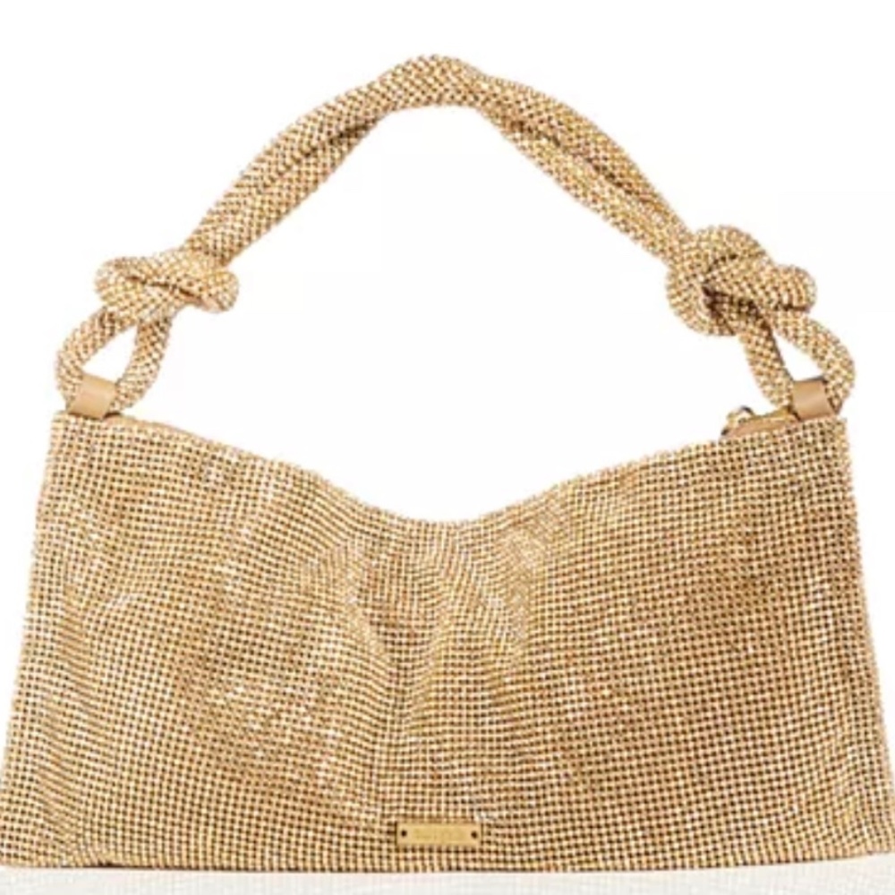 cult gaia gold mesh knotted-handle hera clutch